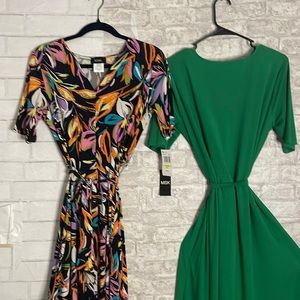 MSK dress floral and green size m size l NWT